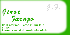 girot farago business card